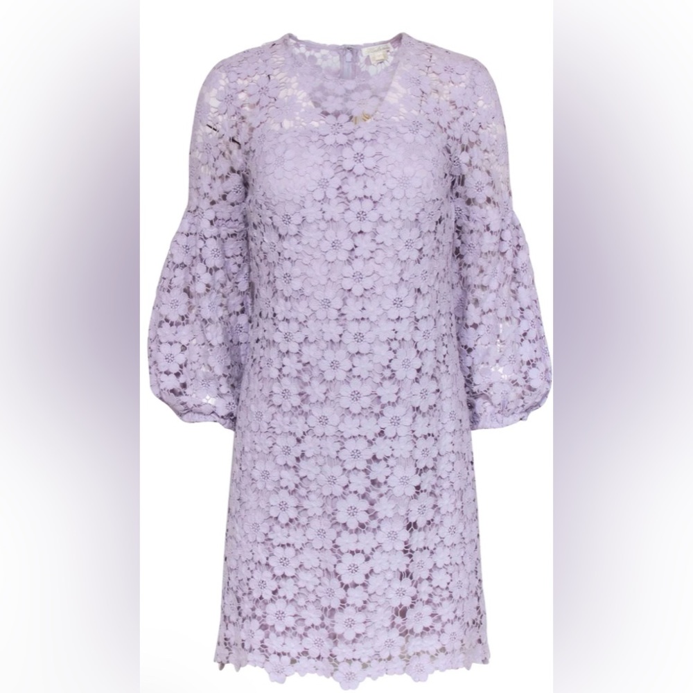 Shoshanna Lilac Flower Lace Shift dress